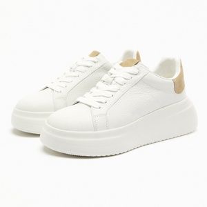 ATHLETIC LEATHER PLATFORM SNEAKERS (NWT)